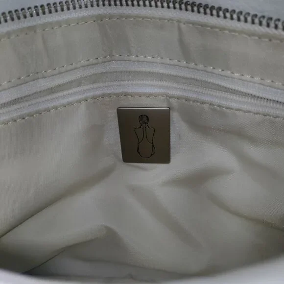 The Sak White Leather With Logo Charm Crossbody Shoulder Bag - Picture 9 of 11